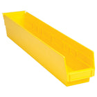Quantum Storage Systems - Bacs De Rangement Pour Tablettes, 4-1/8po La X 4po H X 23-5/8po P, Jaune, Capacité 50 Lb, paquet de 12-Capacité 50 lb