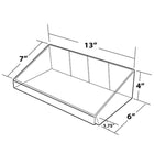 Azar Displays – Bac séparateur, grand, 4 x 13 x 7 po (57556113)-Les séparateurs ne sont pas mobiles dans ce plateau
