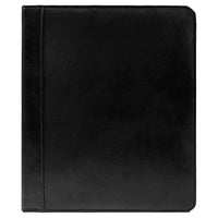 Designer Ashlin  Leone Executive Élégant classeur à anneaux 1 pouce 3  Cuir de vachette Napa  Noir-Poches de cartes individuelles - 5