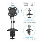 ShoppingAll - Bras vertical pour moniteur LCD Support de bureau/bras pour moniteur-Blanc-5