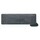 Basic Tech - Clavier et souris sans fil noirs-Le clavier discret à membrane est conçu pour minimiser les bruits de frappe