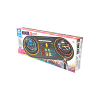 iDance - Machine Deejay XD91-Comprend une table de mixage DJ avec platine, 2 pads de batterie, 2 lecteurs de musique, un crossfader intégré pour mélanger les deux canaux musicaux, 12 boucles audio offrant des combinaisons de mixage infinies, un haut-parleur intégré et des effets de lumière LED.