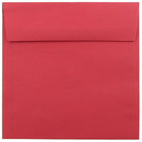 JAM Paper Enveloppes recyclées carrées, 6 1/2 x 6 1/2 (po), 25/paquet, rouge-Dimensions : 6 1/2 haut. x 6 1/2 larg. x 0,1 prof. (po)