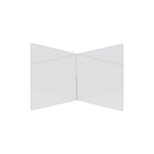 Diviseur de table à 4 voies Mark Maker - 47,5" L x 47,5" L x 23,5" H - Acrylique transparent 1/4" - Pas de traversées-Distanciation sociale jusqu'à 4 personnes