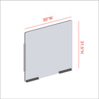 Côté pare-haleine modulaire Mark Maker - Acrylique transparent 1/4" - panneau de 30" Lx31,5"H - 2 traverses inférieures de 8"-Fabriqué à partir d'acrylique transparent de 1/4".