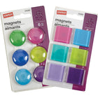 Staples® – Aimants de couleur, couleurs variées à la mode, paq./6 -Attachez photos, papier et autres articles à toute surface métallique