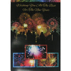 Cartes du Nouvel An, feux d’artifice, 18/paquet-Toutes les cartes sont emballées individuellement avec du cellophane