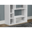 Monarch Specialties - 7071 72 po H Etagere - Blanche-14 tablettes asymétriques de differentes grandeurs
