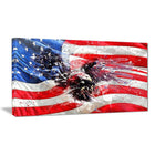 Designart – Imprimé sur large toile, aigle et drapeau américains (PT2807-32-16)-Impression