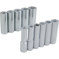 Ensemble de 11 douilles longues à prise 3/8 6 pans-1
