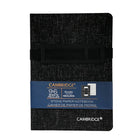 Cahier commercial Cambridge avec bande élastique pour crayon/téléphone , 192 pages, charbon (590013)-Reliure à cas