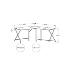 Monarch Specialties - 7196 Bureau - 55 po L/Dessus Gris De Coin/Metal Noir-Dimensions du produit: 55,25 pouces L x 55,25 pouces L x 29,75 pouces H; profondeur du bureau: 22,8 pouces