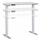Bureau assis-debout à hauteur réglable 48 po x 24 po Move 40 Series de Bush Business Furniture - blanc/gris métallique-Le bureau assis-debout électrique à hauteur réglable est doté d’un piètement motorisé et d’un plateau 48L x 24P avec système de gestion des câbles intégré