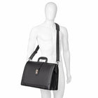 Mancini - Porte-documents plaideur luxueux pour portable 17.3po Milan - 18" x 6.5" x 12.25" - Noir-Section séparé pour dossiers/documents
