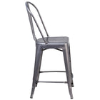 Flash Furniture 4 pièces - Tabouret d'intérieur à hauteur de comptoir de 24 po haut. enduit lustré avec dossier-Quantité de pile: 15