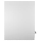 Markmaker - Intercalaires imprimes Legal, Blanc, 1/15th coupe, format lettre, sans trous, 25 tabs/PQT, 5 PQT/Boite, Numero 73-Intercalaires imprimes Legal