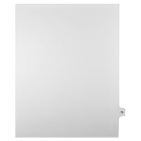 Markmaker - Intercalaires imprimes Legal, Blanc, 1/15th coupe, format lettre, sans trous, 25 tabs/PQT, 5 PQT/Boite, Numero 73-Intercalaires imprimes Legal