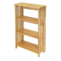 Winsome – Étagère Mission à 4 étages, naturel-Jolie et solide étagère pliable, facile à déplacer. En bois robuste. Style Mission. Étagère à 4 niveaux.