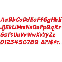 Trend Enterprises - Lettres réutilisables majuscules/minuscules italiques, 4 po, rouge (T-2700)-Dimensions : 4 long. po
