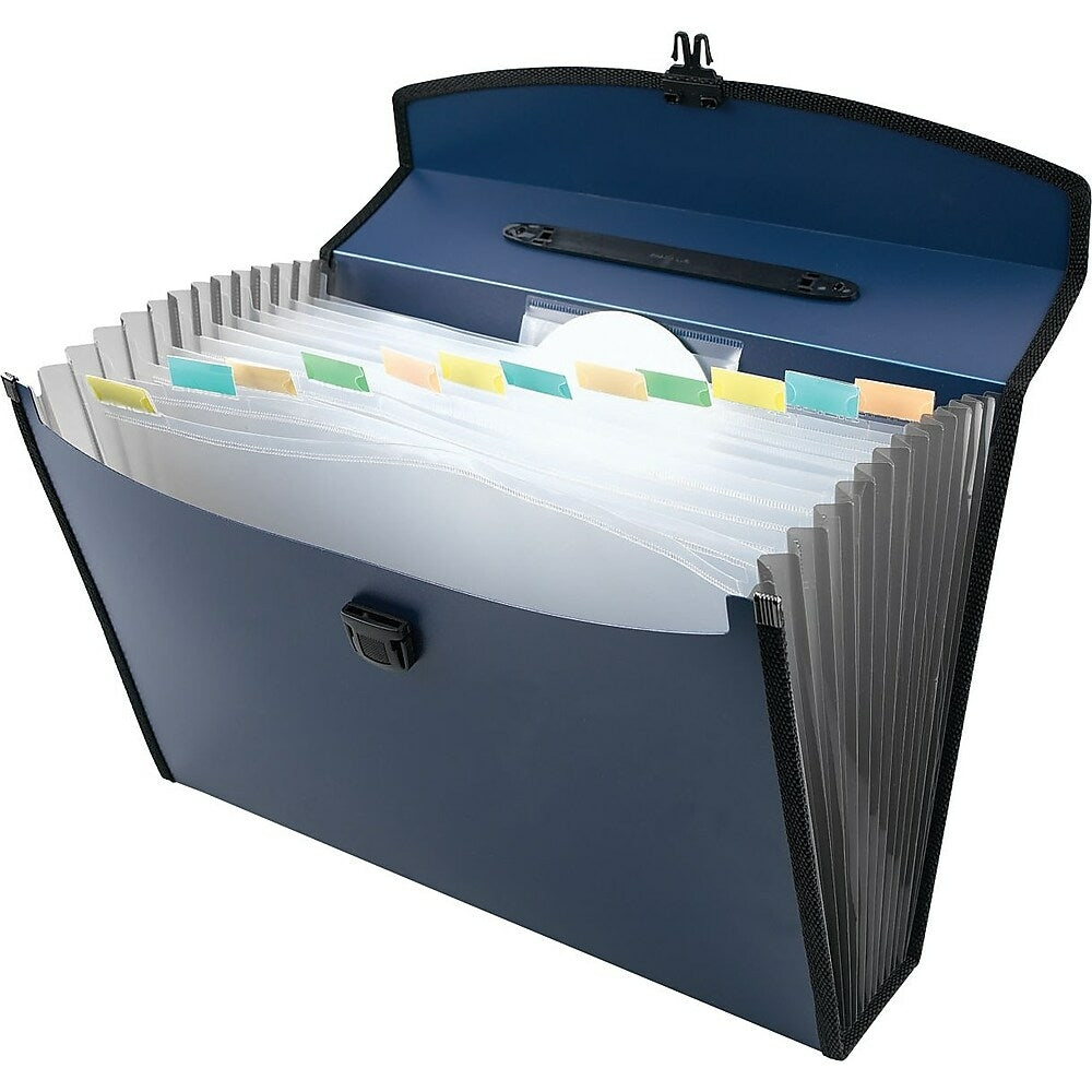 Classeur De Collection Pour Billets – 15 Pages, 15 Diviseurs, Capacité 35 Feuilles, Bleu