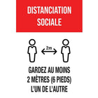 Autocollant de plancher français Mark Maker - Distanciation Sociale 2M Garder Au Moins 2 mètres (6 pieds) De L'Un A L'Autre-Sticker sol français