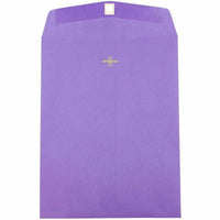  JAM Paper - Enveloppes Colourées pour catalogue à extrémité ouverte - 10 x 13 - avec fermeture à fermoir - Violet violet recyclé - paquet de 50-Enveloppe violette violette
