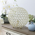 Lampe de table Elegant Designs à paillettes boule de cristal de 10 pouces, dorée-10  po x 10  po x 10   po