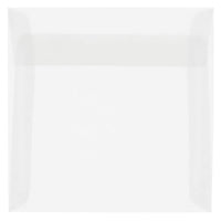 JAM Paper Enveloppes carrées translucides, 6 x 6 po, transparent, 250/paquet-Enveloppes en papier translucide clair