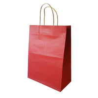 Wamaco - Sacs de magasinage Kraft couleur, 10 x 5 x 13,5 (po), rouge, paquet de 100-Sacs de magasinage Kraft couleur