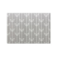 Baby Care – Tapis de jeu, motif pétales de mer, gris, moyen -Surface épaisse coussinée pour prévenir les bosses et les ecchymoses causées par les chutes et les culbutes.
