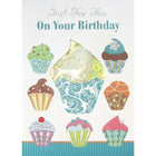 Rosedale - Carte de voeux, juste pour vous le jour de votre anniversaire, Cup Cakes-Imprimé sur papier de qualité couché