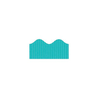 Pacon Corporation - Bordure décorative unie et découpée Bordette 37166, 50 pi x 2,25 po, bleu azur-Bordures de babillard pour décorer les salles de classe