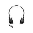 Jabra Engage 55 USB-C UC Stereo avec support de charge casque sans fil - Noir-Matériau et revêtement: coussinets d'oreille en similicuir doux