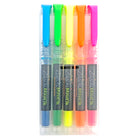 Zebra – Surligneurs style stylo à pointe biseautée Zazzle Brights, couleurs variées, paquet de 5-Jaune, rose, bleu clair, vert clair, orange
