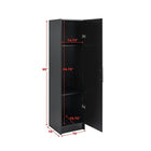 Prepac – Placard étroit de 16 po, Elite, noir (BEB-1664)-Les portes sont dotées de charnières de style européen et de qualité supérieure, réglables de 6 façons, pouvant être montées pour ouvrir vers la droite ou vers la gauche