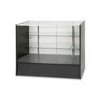 Can-Bramar – Vitrine Econoline vision intégrale, noir-Comprend des tablettes en verre ajustables de 10 po et 12 po