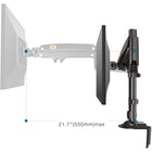 Double moniteur support de bureau Heavy Duty pour les écrans et moniteurs 17 - 27 po de North Bayou - H160- Noir-Distance de levage vertical: 260 mm