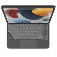 JCPal - FitSkin Clear Magic Protecteur de clavier pour iPad Pro 12,9 po (2021) - Transparent-La peau ajustée et ultra fine (0,2 mm) protège le clavier magique des liquides, de la poussière et des débris