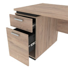 Bestar Aquarius Bureau avec un caisson - Brun rustique & Graphite-Tiroir classeur (12. 1 po  x 8. 75 po H x 15 po  P (30. 6 x 22. 2 cm x 38. 1 cm))