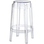 Nicer Furniture - tabouret de comptoir fantôme de Charles - transparent-Construction transparente en polycarbonate