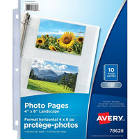 Avery® 78628 Protège-photos 4" x 6", transparents, 10/paquet-Une façon sûre et pratique de ranger les précieuse photos