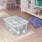 KIS - Boîte Omni, 50 l, transparente avec couvercle blanc-Durable