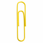JAM PAPER - Trombone Geant Colore 2", Jaune, 2 Paquets de 75-Taille : 2 pouces (grand/jumbo)