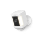 Ring - Spotlight Camera Plus Batterie avec vision nocturne couleur et sirène de sécurité (version 2022) - Blanc-Vidéo HD 1080p, visualisation en direct, vision nocturne couleur