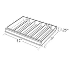 Azar Displays – Plateau à 6 compartiments pour fard à paupières, 2/paquet (225506)-Chaque fente mesure 1 3/4 larg. x 7,68 prof. (po)