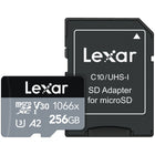 Lexar - Professional 1066X MicroSDXC SILVER Series - 256 Go - Noir-Utilise la technologie UHS-I pour offrir des vitesses de lecture allant jusqu'à 160 Mo/s