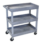 Luxor ? Chariot, trois tablettes, 32 x 18 po, gris (EC111-G)-Gris
