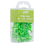 JAM Paper – Punaises, vert lime, 2 paquets de 100, total de 200 (522416893a)-2 paquets de 100