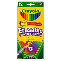 Crayola Crayons de couleur effaçables - 6 paquets de 12 crayons-Les crayons de couleur effaçables sont un outil indispensable à la maison et en classe