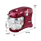 Kenmore Elite - Ovation batteur sur socle de avec couvercle pour verser - 5 qt - bourgogne-Accessoires exclusifs conçus pour le plateau de coulée : entonnoir à large bouche, séparateur d’œufs et râpe à ingrédients/zester